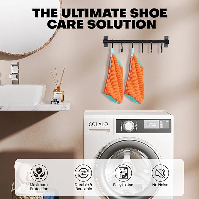 Shoe Washing Machine Bag: Laundry Shoe Bag for Washer and Dryer - 2pc Reusable Shoe Cleaning Bag for Sneaker Tennis Shoes Unstain Cleaner Kit(2 Pcs)