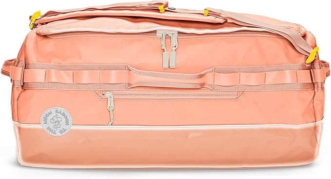 Baboon to the Moon Go-Bag Big Duffle Bag - Detachable Straps, Stylish, Compact, Large Travel Bag Lightweight, Durable, Water-Resistant for Men and Women (Sunset Coral)