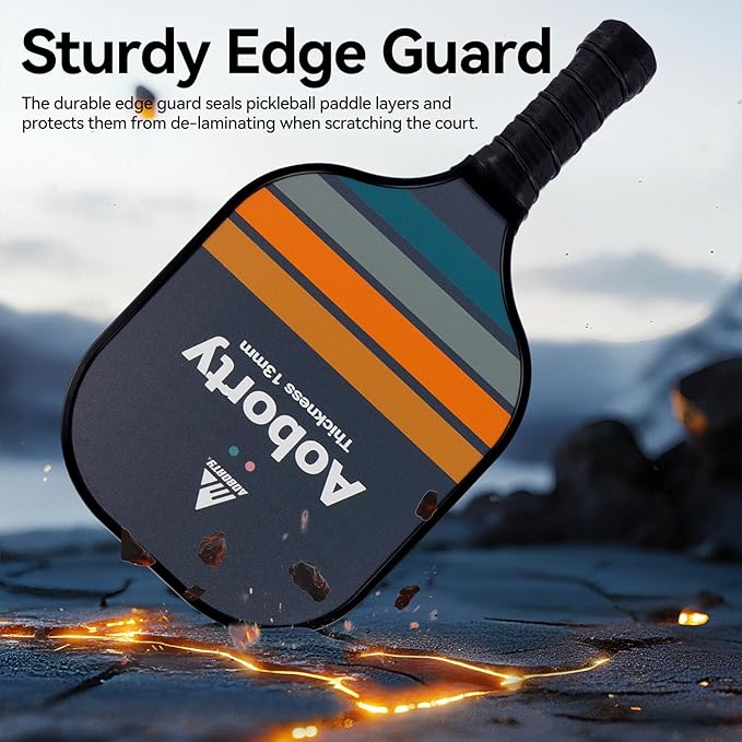 Pickleball Paddles 4 Pack - USAPA Light Graphite Premium Rackets Fiber Face & Polymer Honeycomb Core Pickleball Set with 4 Outdoor Indoor Balls Including Portable Carry Bag