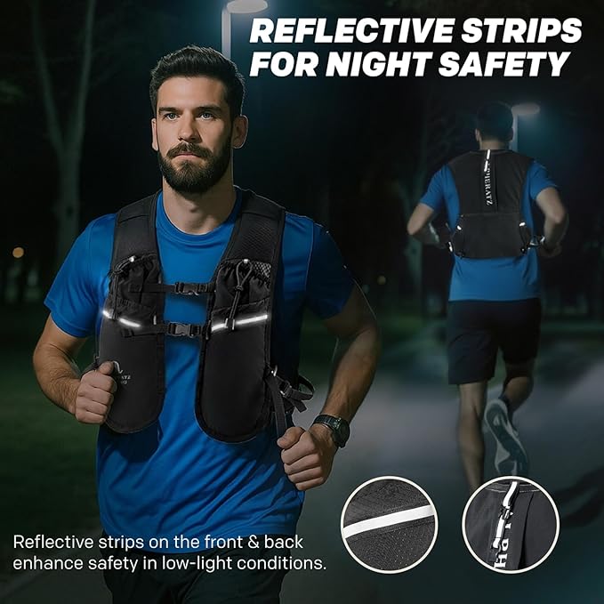 Alpheratz Running Hydration Vest with 500ml Water Bladder,Lightweight Adjustable Chest Straps Hydration Backpack for Hiking and cycing