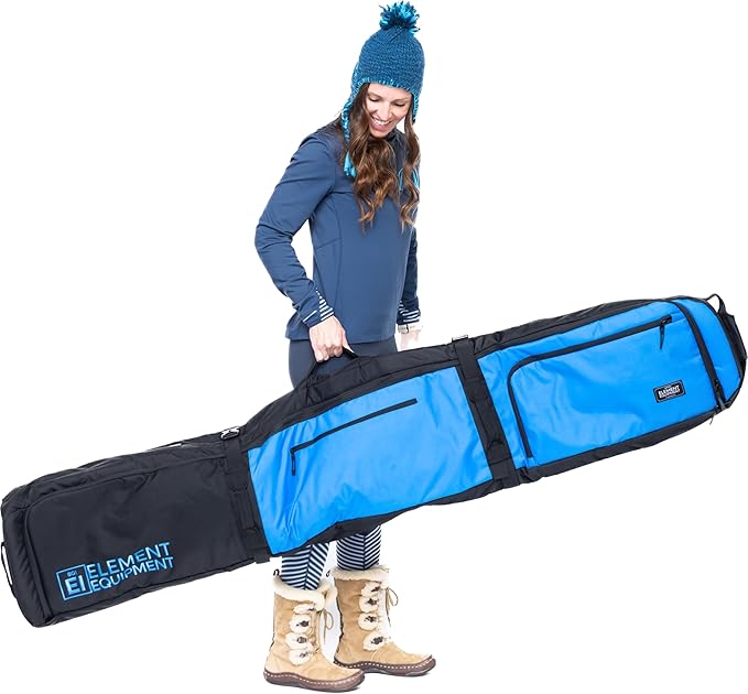 Element Equipment Wheeled Padded Ski Bag Ultimate Double - Premium High End Double Roller Travel Bag