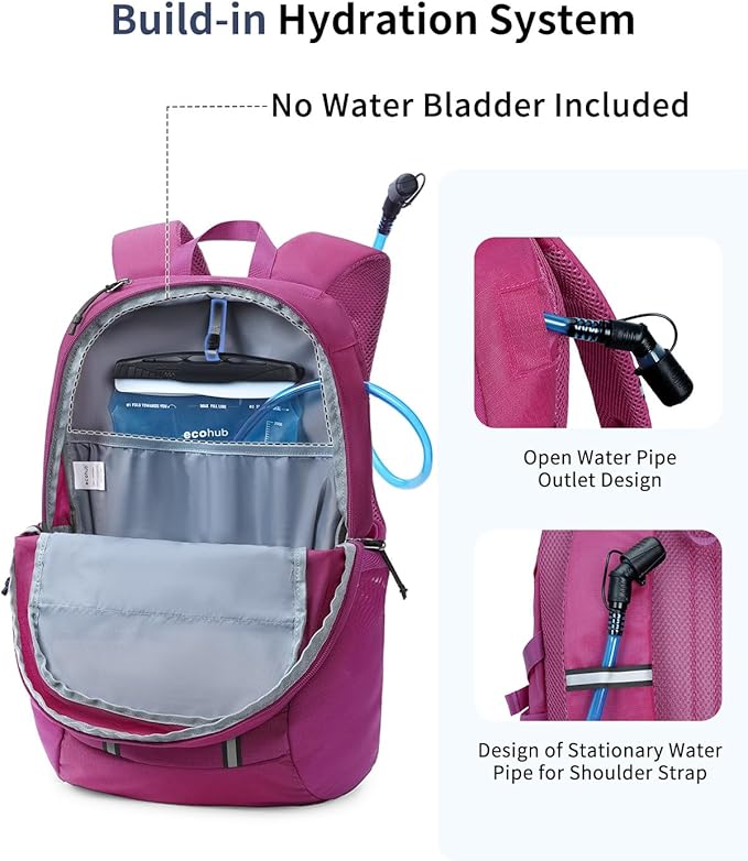 ECOHUB Hiking Backpack 30L Travel Backpack Lightweight Casual Daypack Water Resistant Camping Bag Outdoor Sports Back pack for Men Women