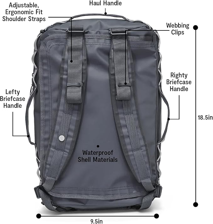 Baboon to the Moon Go-Bag Mini 32L – Detachable Straps, Small Duffle Bag for Travel, Gym Bag for Women, Mens Travel Bag, Duffel Bags for Traveling, Travel Duffel Bags for Women (Grey)