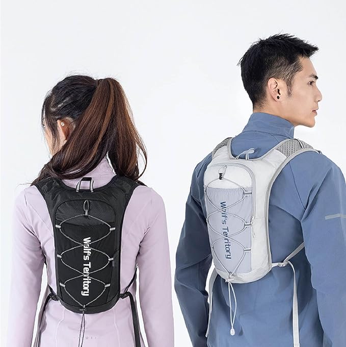 YAPJEB Hiking Hydration Vest Backpack 5L Lightweight with 2L Water Pack Bladder Daypack for Men Women Cycling, Running, Hiking and Biking (01 Grey Only Vest 5L)