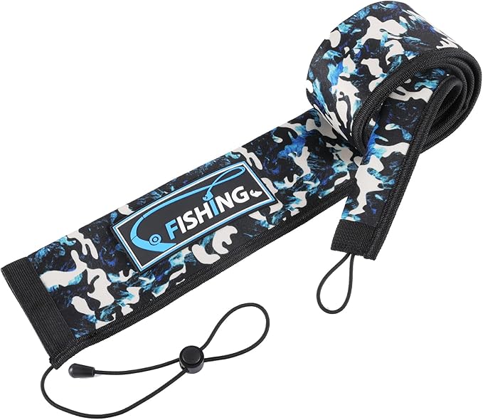 Lightproof Neoprene Fishing Rod Sleeve - Fishing Rod Cover for Storage & Transportation - Puncture Resistant Rod Sock for Casting, Trolling, Spinning Rods
