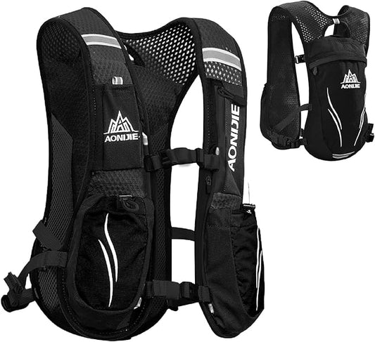 YAPJEB Running Hydration Vest Lightweight Water Pack for Men Women 5L 5.5L Backpack for Marathon Trail Race Hiking Cycling Camping Jogging