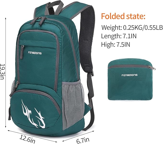 FENGDONG 35L Lightweight Foldable Waterproof Packable Travel Small Hiking Backpack Daypack for men women