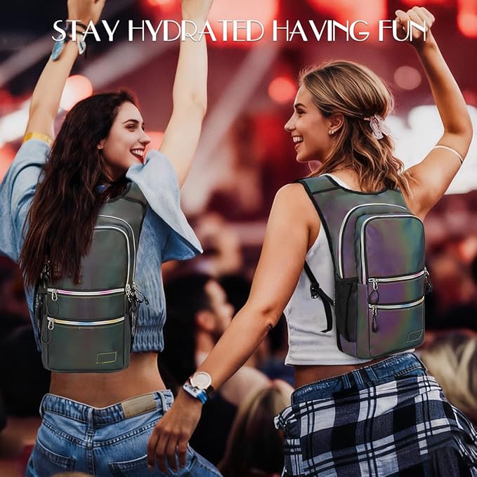 CITCAR Hydration Pack, Water Backpack with 3L Hydration Bladder Lightweight Insulation, Festival Essential, Rave Hydration Backpack, Hydropack Backpack for Rave, Hiking, Biking, Festival Gear