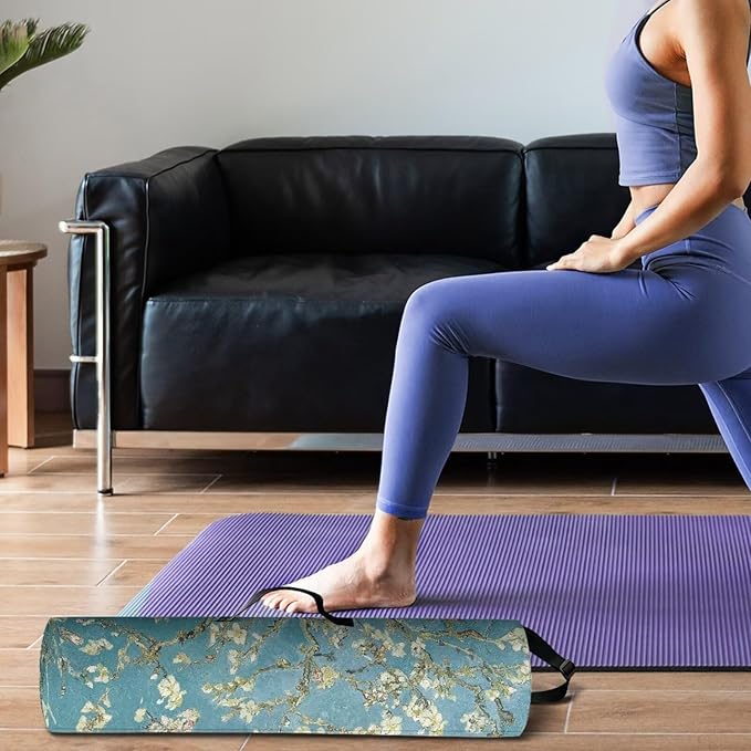 ZCFYGDX Yoga Mat Bag with Adjustable Shoulder Strap and Handle Zipper, 30in Wide x 6.3in Diameter for Yoga Mat Storage