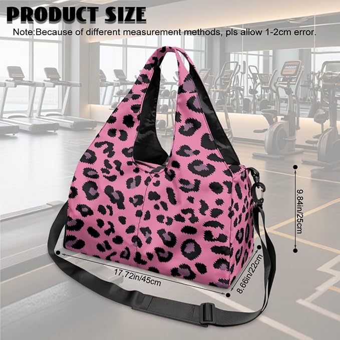ZCFYGDX Yoga Gym Bag with Removable Adjustable Shoulder Strap, Shoe Compartment & Top Yoga Mat Holder 17.72x8.66x9.84in
