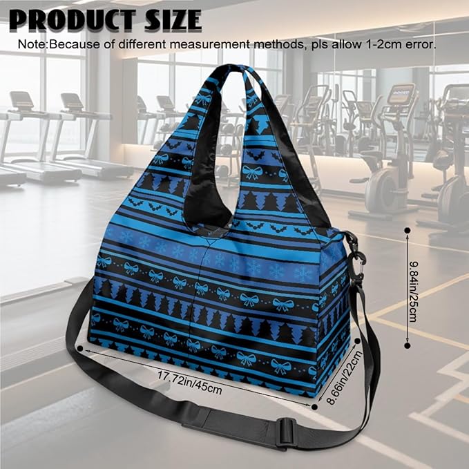 ZCFYGDX Yoga Gym Bag with Removable Adjustable Shoulder Strap, Shoe Compartment & Top Yoga Mat Holder 17.72x8.66x9.84in