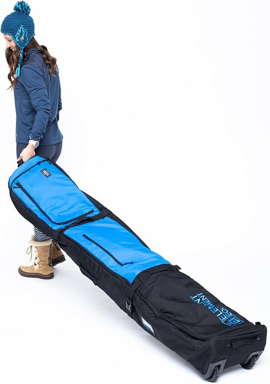 Element Equipment Wheeled Padded Ski Bag Ultimate Double - Premium High End Double Roller Travel Bag