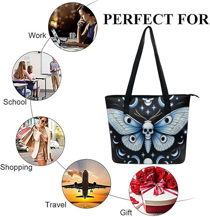Big Shoulder Commuter Bag Work Tote Bag Handbag With Zipper For Women And Men