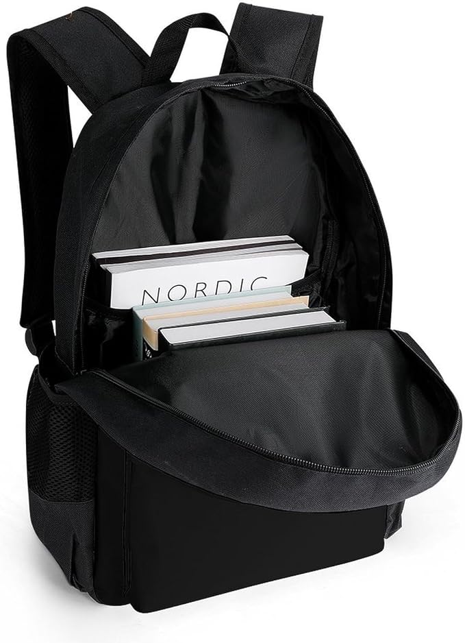 Black Backpack for Travel College Work Airplane Accessories, Bag with Sturdy Strap, Portable American Flag And Bald Eagle Patriotic Black Laptop Bags for Adult