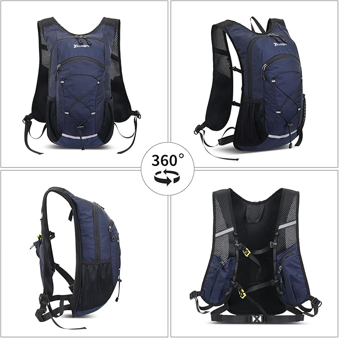 BiYiYun 15L Small Hiking Backpack Lightweight Hydration Backpack for Men Women, Warterproof Hiking Daypack for Travel Cycling