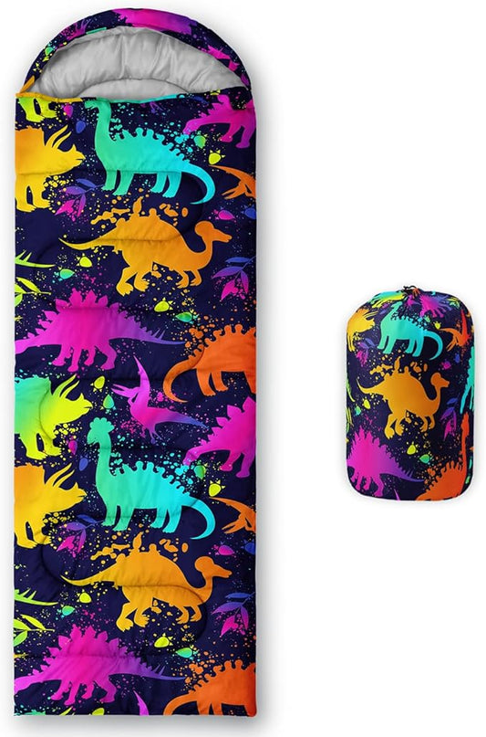 Sleeping Bags for Adults and Kids Camping Sleeping Bags for Girls and Boys Lightweight Waterproof Cold/Warm 3-Season Outdoor Travel with Compression Bags