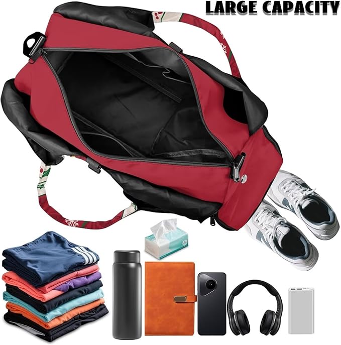 ZCFYGDX Yoga Gym Bag with Removable Adjustable Shoulder Strap, Shoe Compartment & Top Yoga Mat Holder 17.72x8.66x9.84in