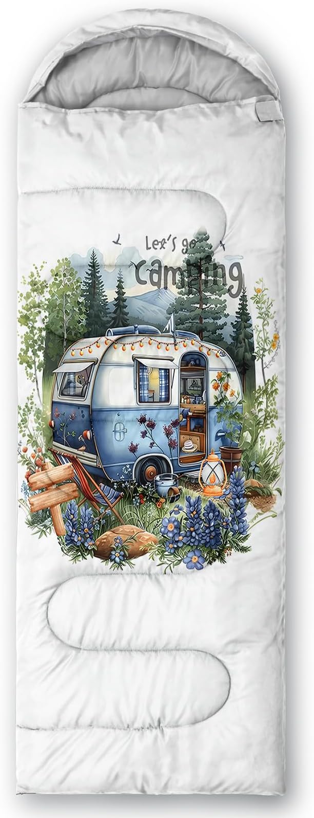 QOOMO Camping Sleeping Bags,3 Season Warm & Cool Weather,Lightweight,Waterproof Sleeping Bags for Adults & Kids,Traveling,and Outdoors,Camping Gear Equipment