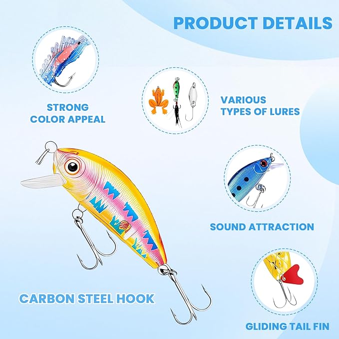 Easter Eggs Lifelike Fishing Lures - 24Pcs Swimbait for Bass Trout Crappie Freshwater and Saltwater, Slow Sinking, Must-Have for Family Fishing, Easter Egg Stuffers