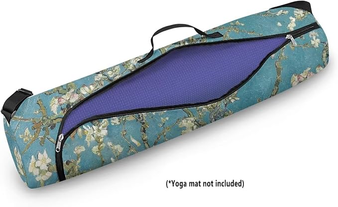 ZCFYGDX Yoga Mat Bag with Adjustable Shoulder Strap and Handle Zipper, 30in Wide x 6.3in Diameter for Yoga Mat Storage
