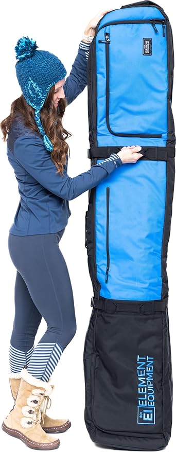 Element Equipment Wheeled Padded Ski Bag Ultimate Double - Premium High End Double Roller Travel Bag