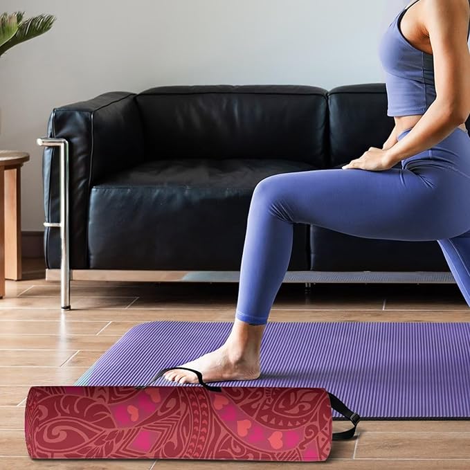 ZCFYGDX Yoga Mat Bag with Adjustable Shoulder Strap and Handle Zipper, 30in Wide x 6.3in Diameter for Yoga Mat Storage