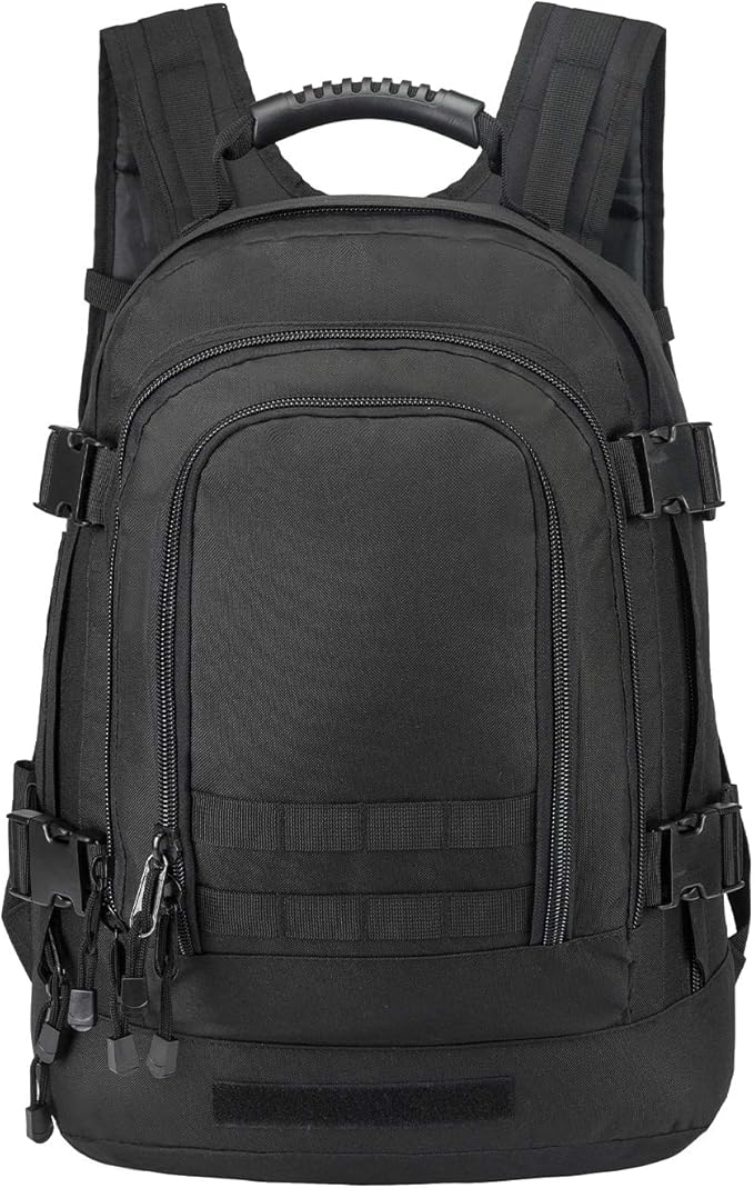 ZSearARMY Tactical Backpacks Assault Pack 3 Day Bag Expandable Backpack Out Bag Classic Case Travel Hiking(Black, Not with Belt)