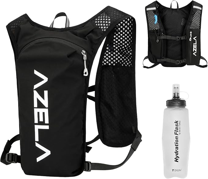 YAPJEB Lightweight Hydration Pack Backpack Vest, Optional 1.5L 2L BPA Free Water Bladder - Leakproof Breathable for Men Women Running Hiking Cycling Marathon