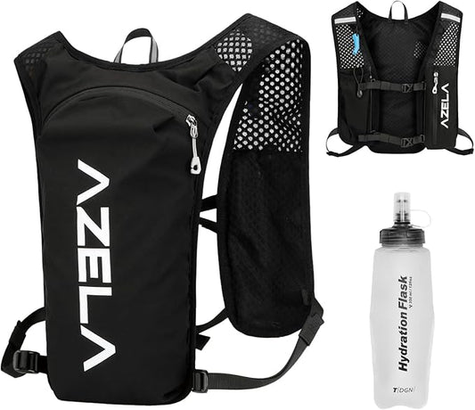 YAPJEB Lightweight Hydration Pack Backpack Vest, Optional 1.5L 2L BPA Free Water Bladder - Leakproof Breathable for Men Women Running Hiking Cycling Marathon