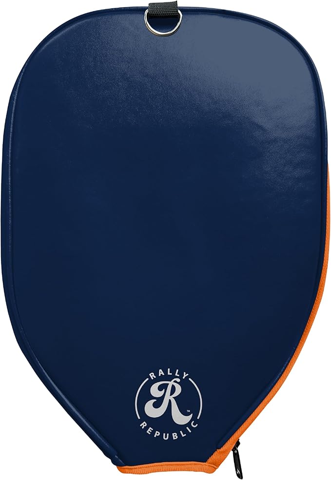 Officially Licensed Collegiate Pickleball Paddle Cover - Lightweight PU Leather Material - Durable Foam Interior Protection with Zippered Closure - Fits Most Paddles on the Market
