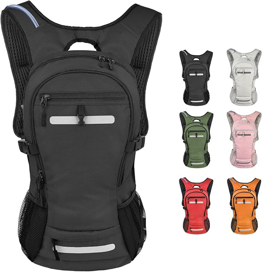 Zavothy 18L Multipurpose Hiking Backpack with 3L Water Bladder – Durable Hydration Backpack with Insulated Bladder Compartment, Hidden Helmet Holder & Rain Cover – for Hiking, Commuting, and Camping