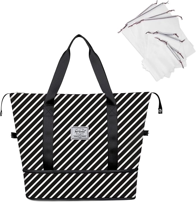 NPBAG Women Travel Duffel, Multi Functional Large Expandable Weekender Carry-on Tote, Gym Workout Overnight Bag, Mommy Hospital Bag for Labor and Delivery