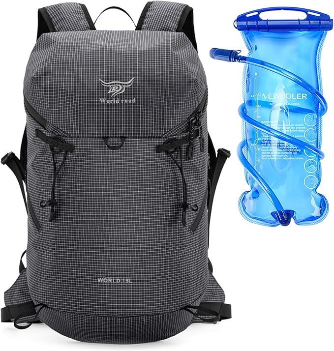 15L Hydration Backpack with 2L Water Bladder Water Backpack for Women, , Lightweight & Comfortable Running Vest for Running, Hiking, Cycling, Climbing, Camping, Biking,Rave