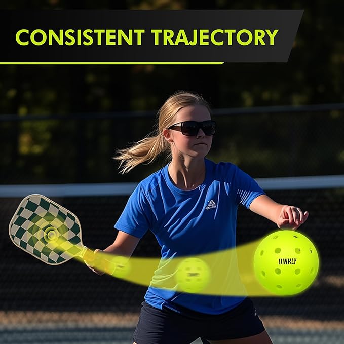 Pickleball Balls, Outdoor Pickleballs USAPA Approved, Enhanced Durability Pickle Ball with Roto-Molded & Seamless Design, 40 Holes Green Pickleballs for Beginners Professionals