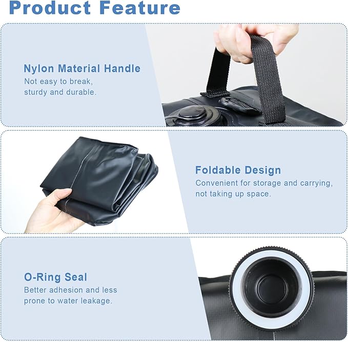 ILLUMINEW 4 Pack Canopy Water Weight Bag, 88 LBSWater Tent Weights Set of 4 Leg Weights for Gazebo, Pop Up Canopy, Canopies, Tent (Black 10L)