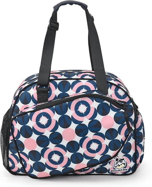 Boulder Bee Pickleball Bags, Premium Pickleball Tote Bag for Girls, Women’s Hand/Shoulder Gym Bag w Water Bottle Holder, with Pickleball Racquet/Paddle Holder