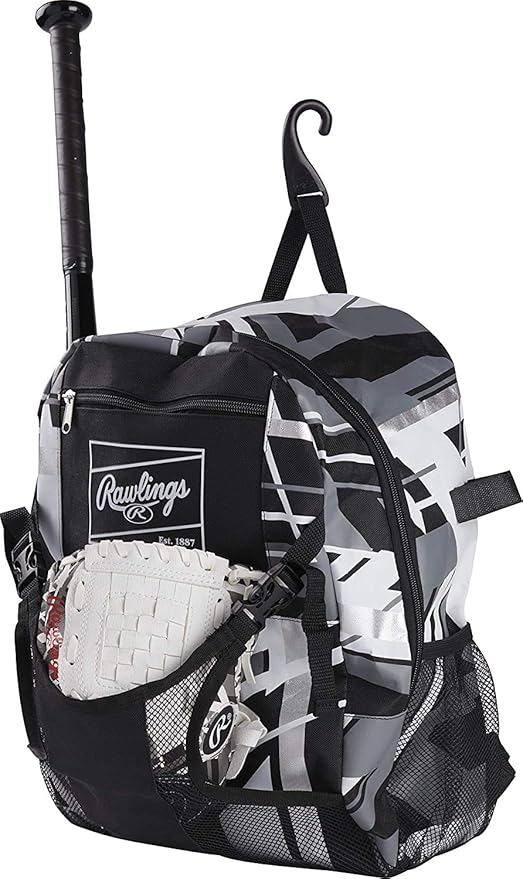 Rawlings- REMIX Backpack Equipment Bag, T-Ball & Youth Baseball/Softball | Black (Pack of 6)