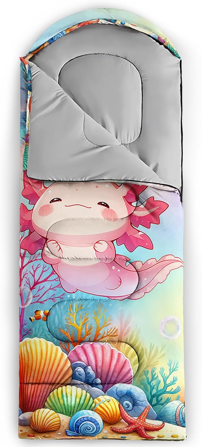 QOOMO Camping Sleeping Bags,3 Season Warm & Cool Weather,Lightweight,Waterproof Sleeping Bags for Adults & Kids,Traveling,and Outdoors,Camping Gear Equipment