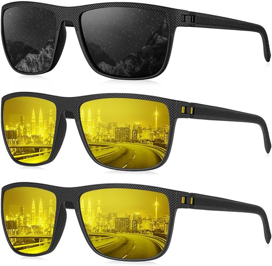 KALIYADI Polarized Sunglasses for Men, Lightweight Sun Glasses with UV Protection for Driving Fishing Golf