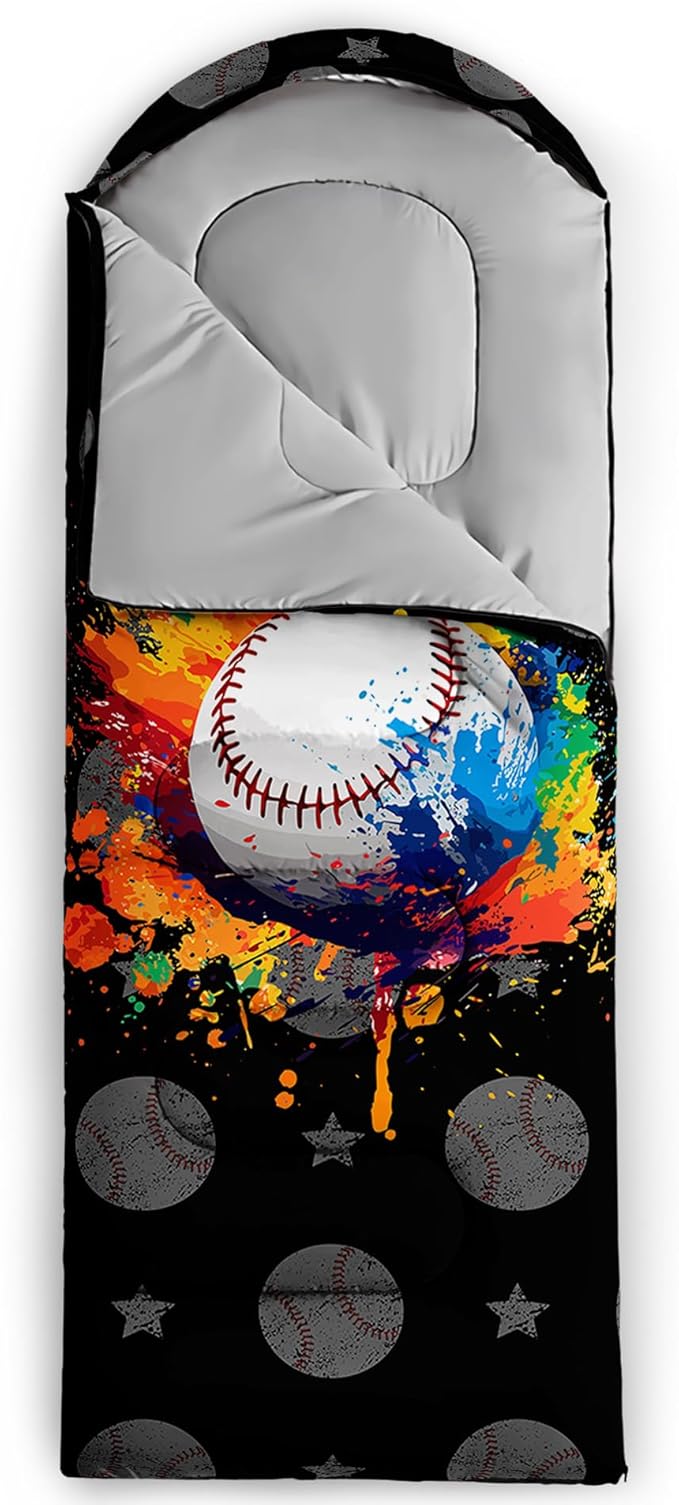 QOOMO Camping Sleeping Bags,3 Season Warm & Cool Weather,Lightweight,Waterproof Sleeping Bags for Adults & Kids,Traveling,and Outdoors,Camping Gear Equipment