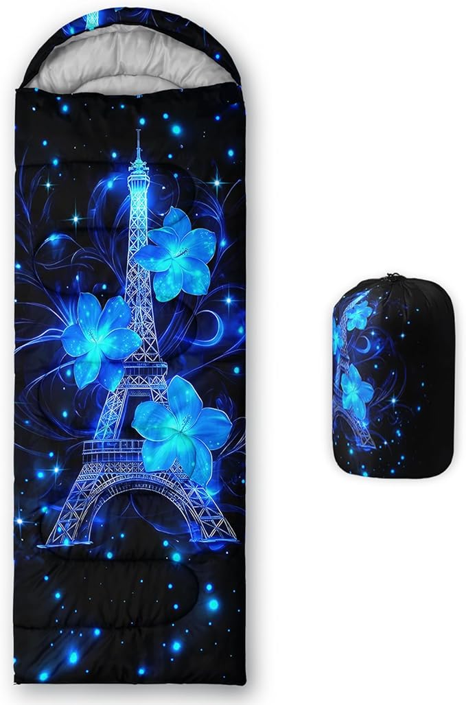 QOOMO Camping Sleeping Bags,3 Season Warm & Cool Weather,Lightweight,Waterproof Sleeping Bags for Adults & Kids,Traveling,and Outdoors,Camping Gear Equipment