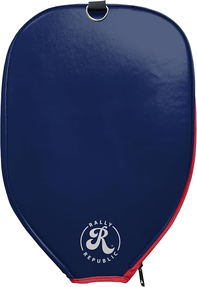 Officially Licensed Collegiate Pickleball Paddle Cover - Lightweight PU Leather Material - Durable Foam Interior Protection with Zippered Closure - Fits Most Paddles on the Market