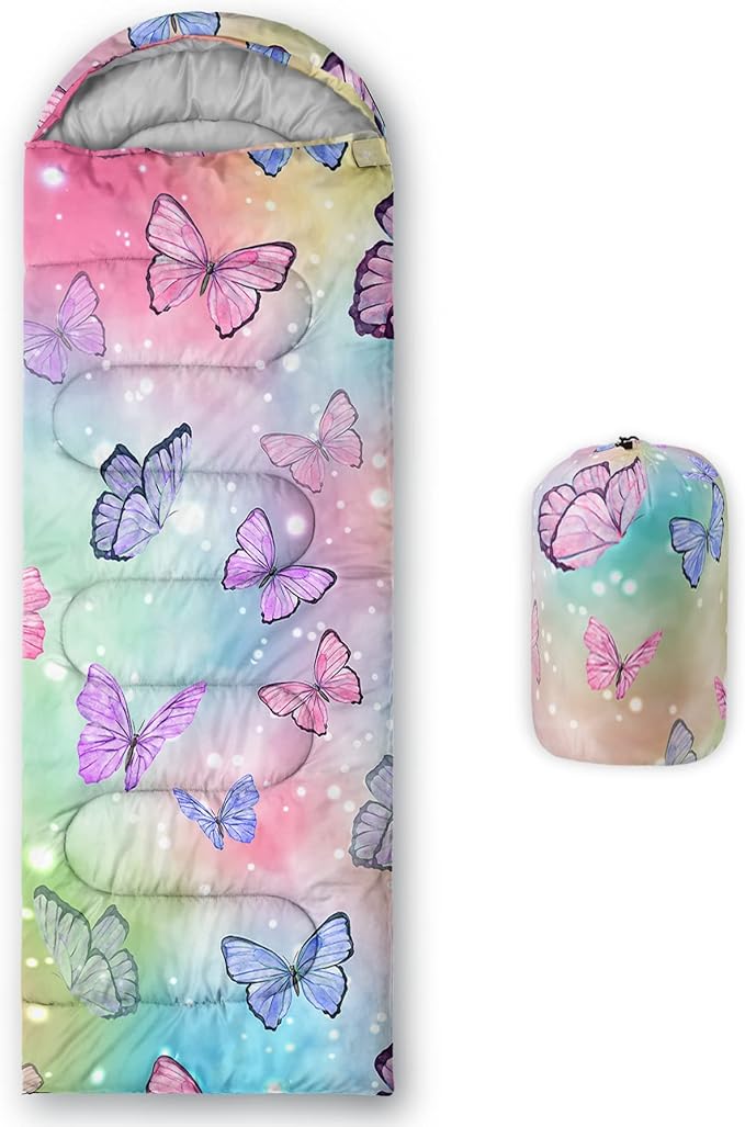 QOOMO Camping Sleeping Bags,3 Season Warm & Cool Weather,Lightweight,Waterproof Sleeping Bags for Adults & Kids,Traveling,and Outdoors,Camping Gear Equipment