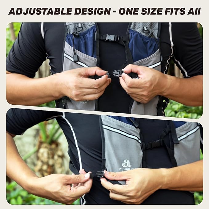 Alpheratz Running Hydration Vest with 500ml Water Bladder,Lightweight Adjustable Chest Straps Hydration Backpack for Hiking and cycing