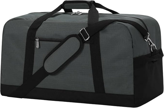 21 inch Gym Bag for Men - 40L Travel Duffel Bag Sport Duffle Bags for Weekend Overnight with Bottom Support (Dark Grey）