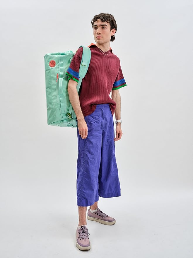 Baboon to the Moon Go-Bag Big Duffle Bag - Detachable Straps, Stylish, Compact, Large Travel Bag Lightweight, Durable, Water-Resistant for Men and Women (Aqua Drift)