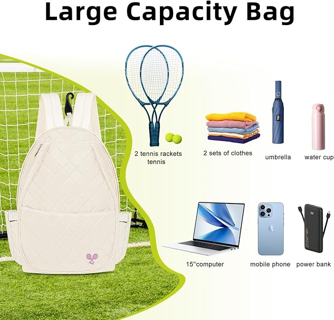 YEEGO DIRECT Tennis Bags for Women, Tennis Backpack Pickleball Racket Bags,Waterproof Sling Tote Padel Bag for Pickleball Tennis Badminton, Cute Gifts for Women Girl Kids, Duffle Bag for Gym Travel