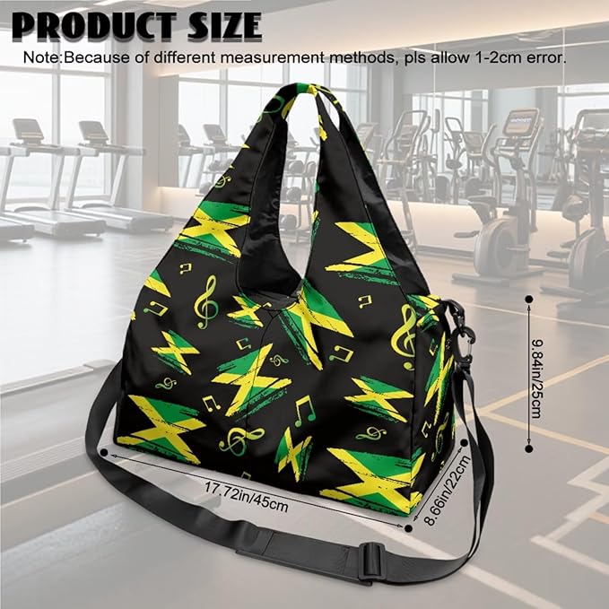 ZCFYGDX Yoga Gym Bag with Removable Adjustable Shoulder Strap, Shoe Compartment & Top Yoga Mat Holder 17.72x8.66x9.84in