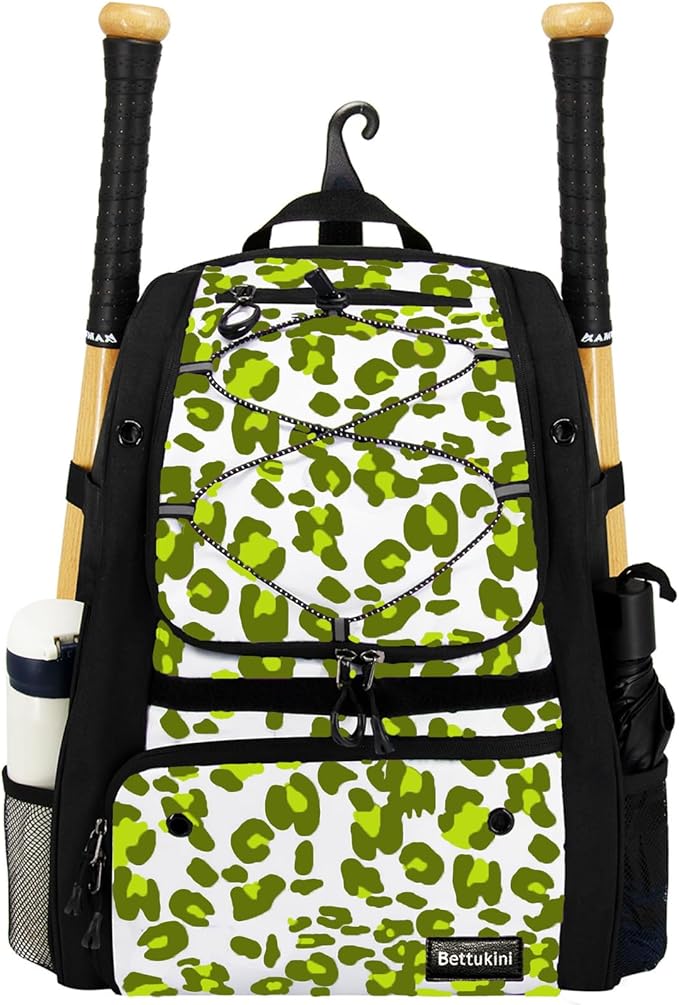 Youth Baseball Bag with Vented Shoe Compartment, Softball Bat Bag for Batting Mitten, Helmet, Teeball Gear - Adult Boys Girls Kids