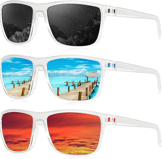 KALIYADI Polarized Sunglasses for Men, Lightweight Sun Glasses with UV Protection for Driving Fishing Golf
